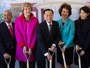 Chao Family at groundbreaking event - Harvard Business School